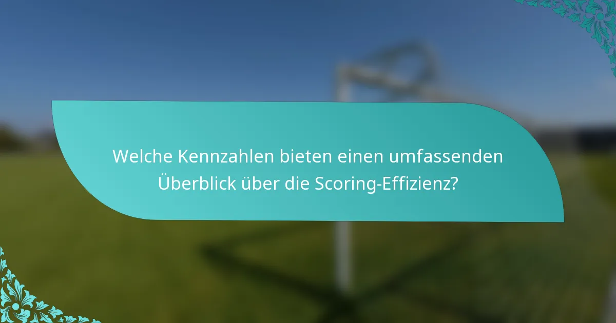 Welche Kennzahlen bieten einen umfassenden Überblick über die Scoring-Effizienz?